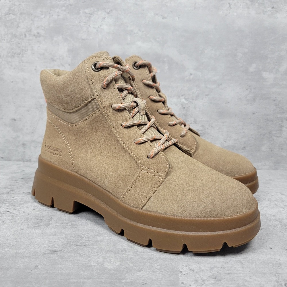 Koolaburra By Ugg Jozie Womens Boots Size 8 Tan Suede Orange Platform Excellent